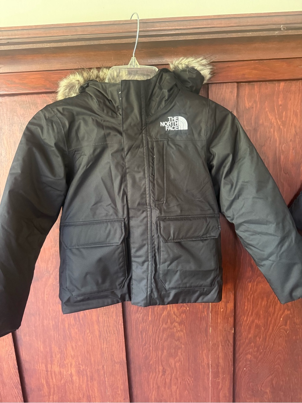 The North Face Girls' Black Hooded Coat